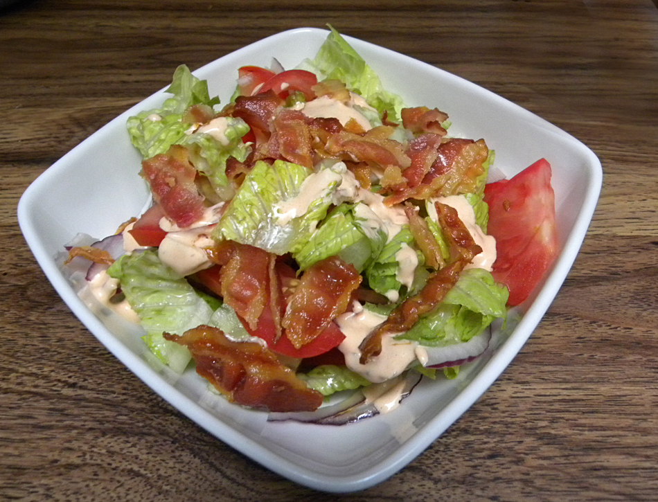 BLT Salad with Sriracha Dressing