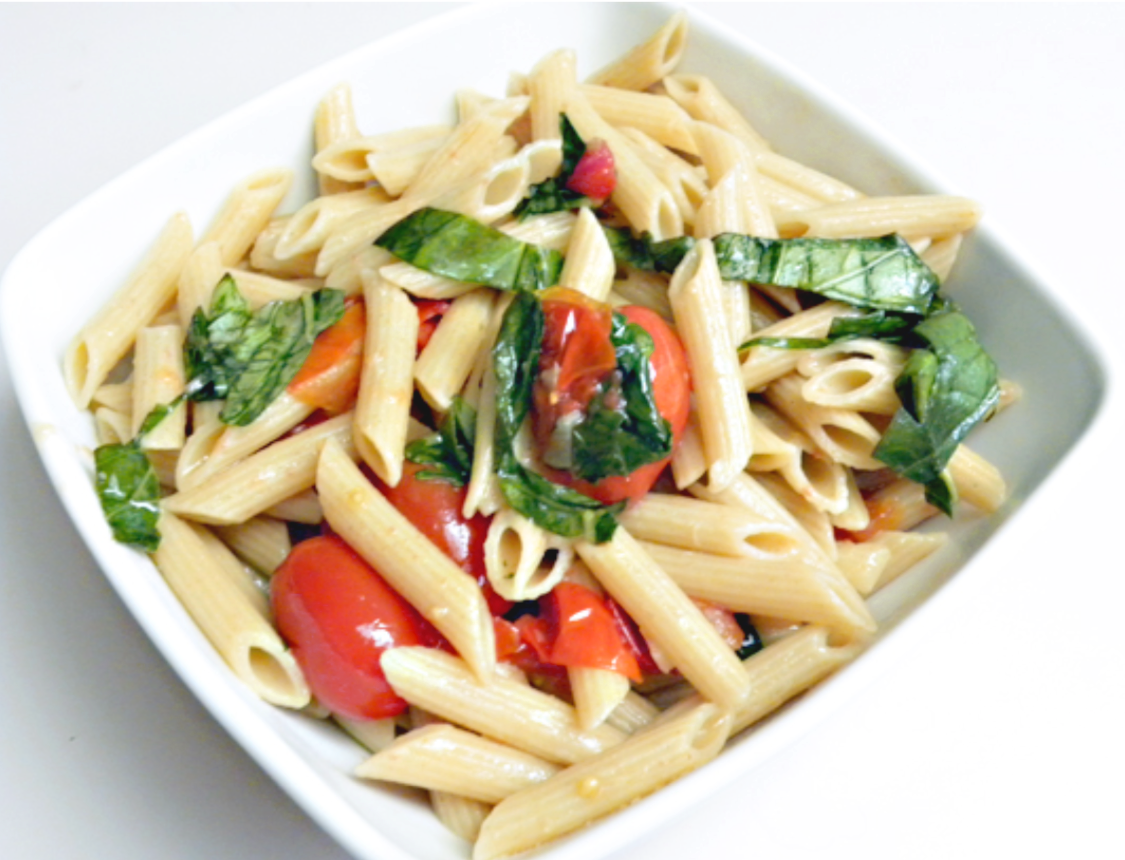 ROASTED TOMATO & GARLIC PASTA WITH BASIL – Christine Cooks Stuff